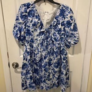 Abercrombie & Fitch | Puff Sleeve Mini Dress | Size Large